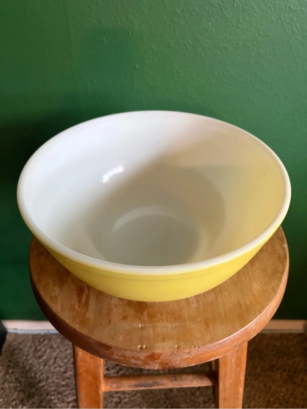 Vintage Pyrex 404 Nesting Bowl in Primary Yellow